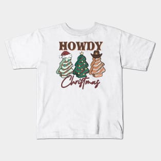 Howdy Christmas Tree Candies Kids T-Shirt